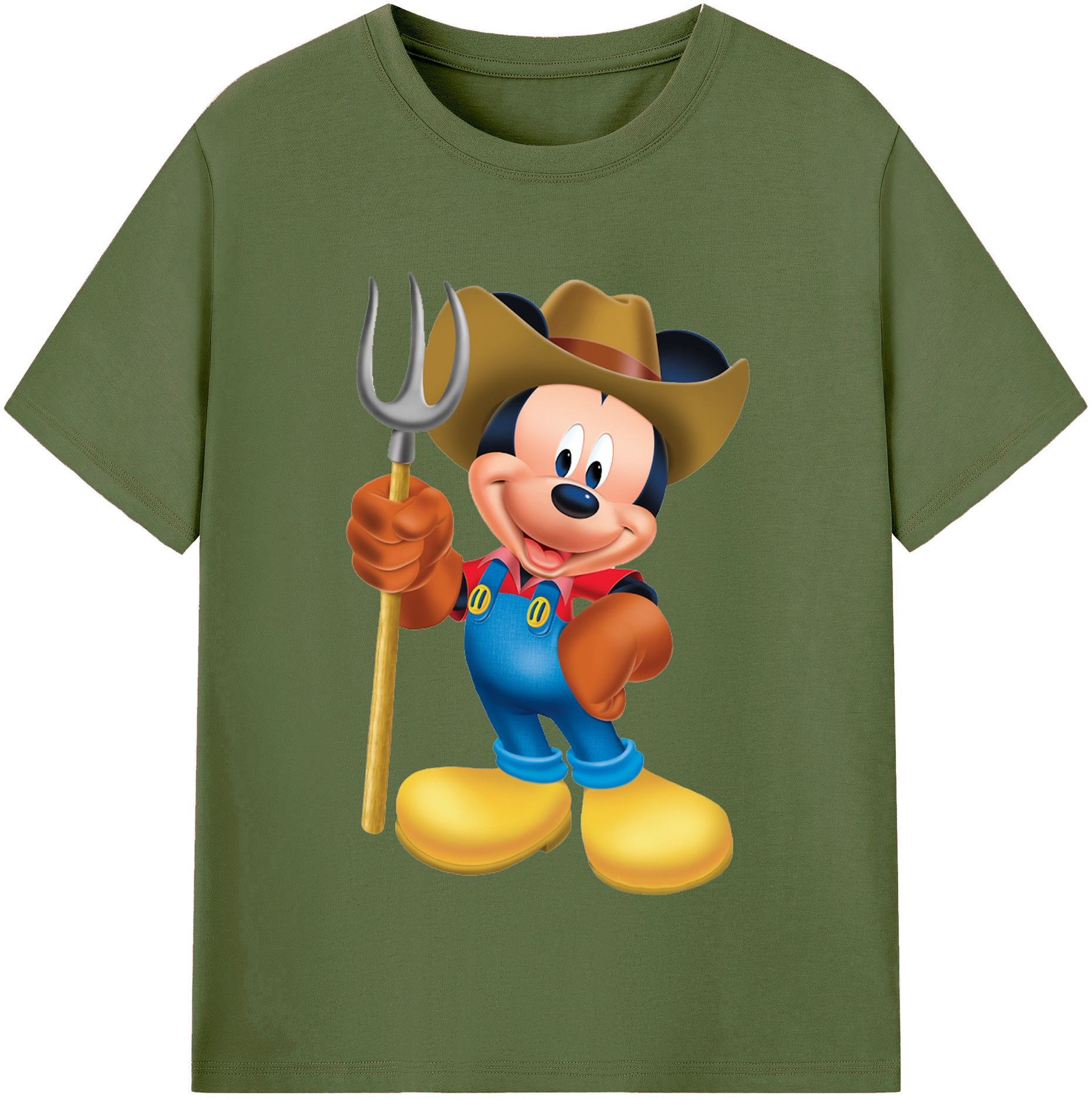 （画像用） ミッキーマウス Mickey Mouse 綿100％半袖Tシャツ（フロントプリント）